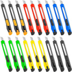 18 Pack Box Cutter, Utility Knife with 9MM Snap-Off Blade, Lightweight Razor Knife for Home, Office, Crafts, Box Cutter Knife Exacto Knife Perfect for Boxes, Carton, Cardboard