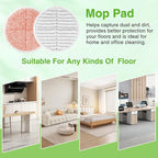 8 Pack Mop Pads Replacement Compatible with Bissell Spinwave 2124, 2039A, 2307, 23157, 23159, 20393, 20399 Hard Floor Spin Mop, 2 Soft Pads, 4 Scrubby Pads, 2 Heavy Scrub Pads