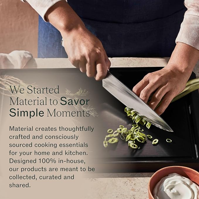 Material, Knife Trio, Carbon Stainless Steel Japanese Chef's Knife for Chopping and Cutting, Razor-Sharp Strong Blade, Cool Neutral, Material Kitchen