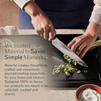 Material, Knife Trio, Carbon Stainless Steel Japanese Chef's Knife for Chopping and Cutting, Razor-Sharp Strong Blade, Cool Neutral, Material Kitchen