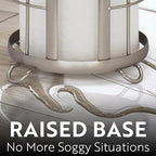 BROOKSTONE, Nickel Toilet Paper Holder, Freestanding Bathroom Tissue Organizer, Minimalistic Storage Solution, Modern & Stylish Design [Holds MEGA Rolls]