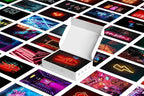 Y2K BOO Blue Neon Wall Collage Kit - 50 Vibrant Photos for Dreamy Spaces, Perfect Room Decor, Trendy Aesthetic Photos 4x6, Magical Wall Art