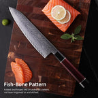 FINDKING 8 Inch Japanese Chef's Knife, Premium Damascus Steel Construction Kitchen Knife, Multifunctional Gyuto Knife, Exceptional Cutting Performance (Samurai Series)