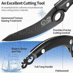 XYJ Authentic Since 1986, FULL TANG 6 Inch Boning Knife With Sheath, Stainless Steel Deboning Meat Cleaver for Meat Cutting, Vegetable Kitchen Knife for Outdoor Camping