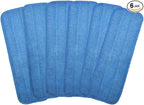 Microfiber Replacement Mop Pad, 18" x 6" Wet & Dry Home & Commercial Cleaning Refills, Reusable Floor Mop Pads (6 Pack)