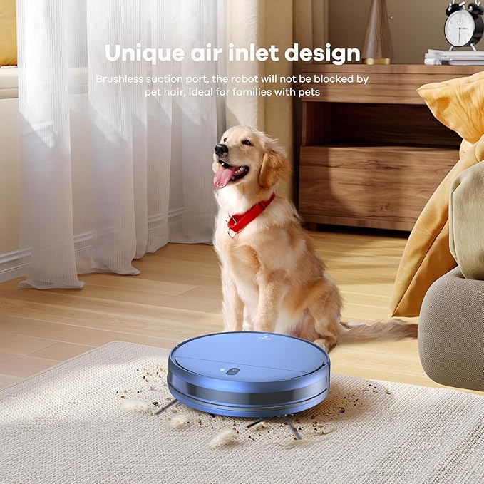 ZCWA Robot Vacuum and Mop Combo,2.4GHz WiFi Link Vacuum Robot,4 Cleaning Mode Robotic Vacuums Cleaner,APP/Remote Aspiradora Robot,Self-Charging Robot Vacuum for Pet Hair,Stains,Carpets,Corner