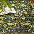 Topllen Washable Area Rug - Area Rug 8'x10' Boho Soft Living Room Rug, Non-Slip Large Area Rugs Indoor for Dining Room Livingroom Bedroom, Vintage Rug (Dark Green, 8x10ft)