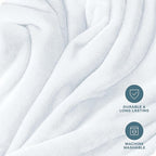 Bare Home Fleece Blanket - Kid Size - Ultra-Soft Lightweight for Bed, Sofa, and Couch - Luxury Microplush - Cozy Warm Blanket (Kid, White)