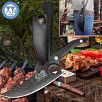 XYJ Authentic Since 1986, FULL TANG 8 Inch Boning Knife With Sheath, Stainless Steel Deboning Meat Cleaver for Meat Cutting, Vegetable Kitchen Knife for Outdoor Camping
