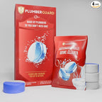 Toilet Tablets 4 Pack | Bleach & Chlorine Free, Dual-action Whitening with 1% Hydrogen Peroxide | Plumbers' Choice | Automatic Toilet Bowl Cleaner Tablets | Long-lasting Cleaning Supplies