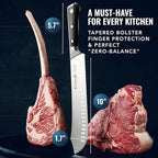 Cutluxe Butcher Knife – 10″ Bullnose Carving Knife, Forged High Carbon German Steel – Full Tang & Razor Sharp – Ergonomic Handle Design – Artisan Series