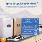 Chef's Path Extra Large Airtight Flour and Sugar Storage Containers with Lids, Set of 2, 6.5L Pantry Canisters for Bulk Flour and Sugar Storage - Transparent