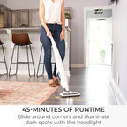 Kenmore DS1030 Cordless Stick Vacuum Lightweight Cleaner 2-Speed Power Suction LED Headlight 2-in-1 Handheld for Hardwood Floor, Carpet & Pet Hair, White