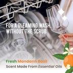 COCO+ Dishwasher Detergent Pods - Nano-Concentrated Enzymes Power with Rinse Aid & Hard Water Protection - Sparkling, Spotless Dishes - 50 Pods (Mandarin Basil)