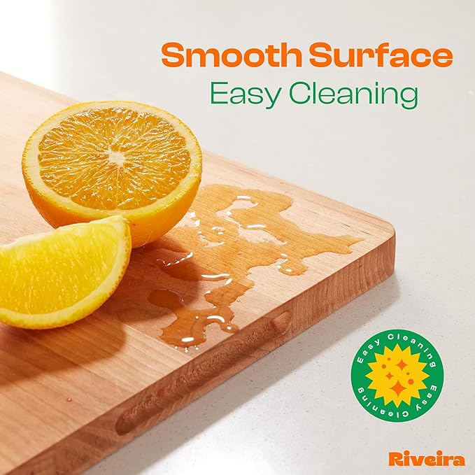 Riveira Cherry Wood Cutting Board – Gourmet Black Cherry Grandeur: 20 x 30 Wooden Cutting Board – Wooden Cutting Boards For Kitchen Decorative – Innovative Juice Grooves Cherry Wooden Chopping Board