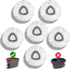 Mop Head Replacement for O-Cedar - Spin Mop Replacement Head - Microfiber Easywring Mop Heads with 1-Tank System, Machine Washable Mop Refill，Durable and Reusable, Easy to Install and Replace[6Pack]