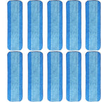 10 Pack Microfiber Cleaning Pads for Bona Mop, Reusable Microfiber Mop Pads for 18 Inch Mop, Hardwood & Hard Surface Floors Replacement Cleaning Mop Pads, Machine Washes