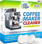 True Fresh Coffee Machine Descaler & Cleaner Tablets - 24 Count, Uses for Keurig, Breville, Miele, Delonghi, Ninja, Nespresso, Coffee Maker Pot cleaning Tabs, Descale Drip Coffee & Espresso Machines