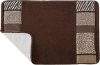 Zahari Home Safari Stripes Animal Bathroom Rug Classic Luxury Leopard Cheetah Zebra Bath Rug Contemporary Decor Beautiful Shower Mat Unique Design Stylish Bathroom Rug Bath Shower Tub Decor