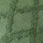 Set of 2 Soft Moroccan Throw Pillow Covers 18x18 Inch Plush Boho Decorative Pillow Cover Accent Cushion Case for Couch Sofa Bed, Olive Green