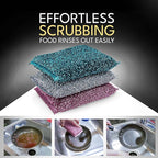Dish Sponges for Kitchen (6 Pcs Pack) - Non Scratch Scrubbers for Cleaning Dishes - Reusable Dish Sponge Scrub Pads for Dishwashing & Washing - Household Scrubber Supplies & Tool for Pots, Pans, Sink