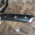 Dalstrong Chef Knife - 8 inch Blade - Gladiator Series - ABS Faux Wood Handle - Forged High Carbon German Steel - Razor Sharp Kitchen Knife - Professional Full Tang Knives - Sheath - NSF Certified