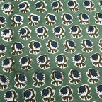 Ridhi Basil Green Block Print Cotton Canvas Throw Pillow Covers for Decorative Couch Pillows for Living Room, Chic Boho Cute Outdoor Valentine Pillows Covers Gifts 24x24 Inches