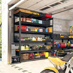 REIBII 3300LBS Storage Shelves 78" H Garage Shelving Units Metal Garage Storage Rack 6 Tier Adjustable Shelving Unit for Basement Warehouse Pantry 48" W X 18" D X 78" H