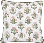 Ridhi Modern Farmhouse Pillow Covers Decorative Cotton Throw Pillow Covers Set of 2 Taupe Cushion Covers with Piping for Couch Sofa Bed Living Room Spring Home Decor 16x16