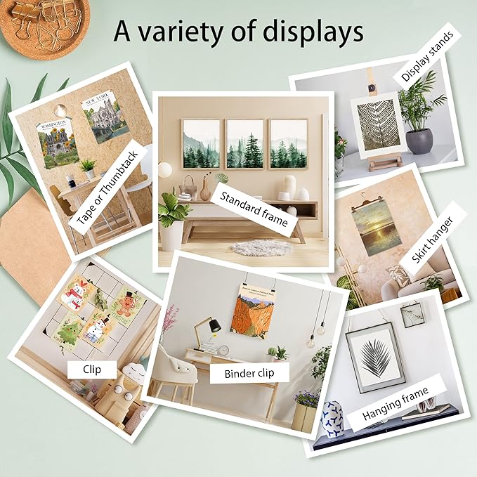 SIGNWIN Poster Bathroom Decor 8"x10"x 4, Wall Art Room Decor Multicolor for Living Room, Bedroom, Office Autumn Spring Rustic Flower Landscape Classic Vintage Retro Illustrations