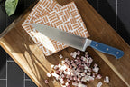 DURA LIVING 8 Inch Professional Chef Knife – High Carbon Stainless Steel, Razor-Sharp, Versatile Cooking & Cutting Kitchen Knife, Ergonomic Handle, Sleek Royal Blue Design