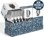 Exquisite Silver Plastic Silverware Heavy Duty 300 Pack - Utensil Caddy For Parties, Utensil Holder For Kitchen Counter 100 Each Plastic Spoons Forks & Knives Set Flatware Sets Disposable Silverware.
