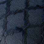 Set of 2 Soft Moroccan Throw Pillow Covers 16x16 Inch Plush Boho Decorative Pillow Cover Accent Cushion Case for Couch Sofa Bed, Navy Blue