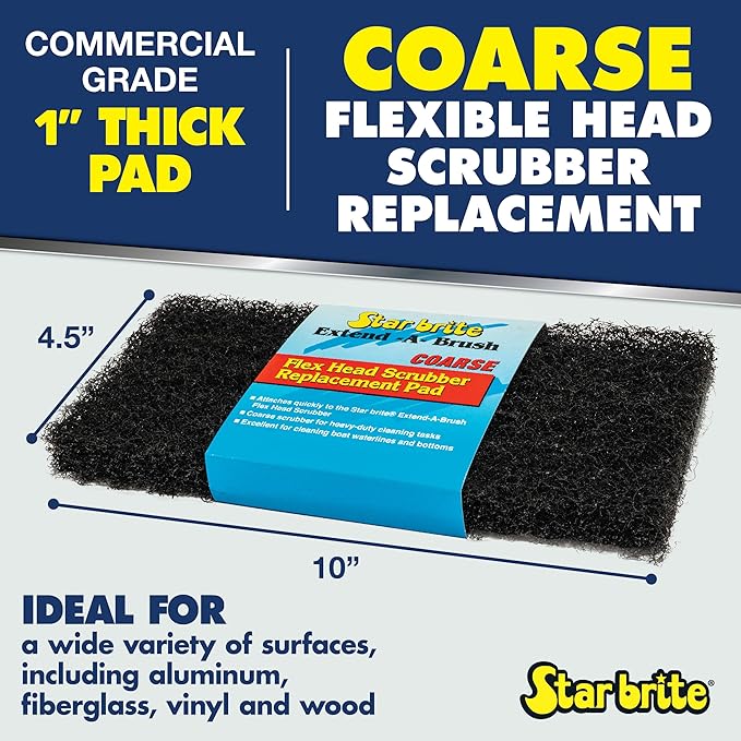 STAR BRITE Flexible Head Scrubber Replacement (Coarse) (Black) (040127)