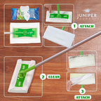 Wet Floor Wipes, Multi Surface Floor Cleaner Wet Mop Pads Fit Swiffer Sweeper Mop, Fresh Scent & Plant-Based Textured Cloth Trap Absorb Dirt, 20 Count (Pack of 8)