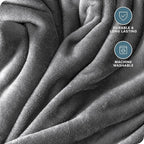 Bare Home Fleece Blanket - Baby Size - Ultra-Soft Lightweight for Bed, Sofa, and Couch - Luxury Microplush - Cozy Warm Blanket (Baby, Grey)