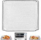 GCQ Air Fryer Basket for Breville BOV900BSS BOV950BSS Smart Oven Air Fryer Pro,16.5"D x 11.8"W x 0.5"H Food Grade Steel Dehydrate Mesh Baskets Accessories Tray for Breville Air Fryer Toaster Oven