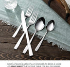 Godinger Silverware Set, Flatware Sets, Mirrored Stainless Steel Cutlery Set, Spoons Forks Knives, 20 Piece Set, Service for 4
