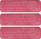 3 Pack Microfiber Cleaning Pads with All Bona Mop, Reusable Microfiber Mop Pads for 18 Inch Mop, Hardwood Floor Replacement Cleaning Mop Pads, Machine Washes