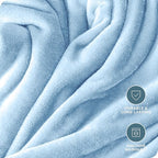 Bare Home Fleece Blanket - Kid Size - Ultra-Soft Lightweight for Bed, Sofa, and Couch - Luxury Microplush - Cozy Warm Blanket (Kid, Light Blue)