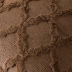 Set of 2 Soft Moroccan Throw Pillow Covers 12x20 Inch Plush Boho Decorative Pillow Cover Accent Cushion Case for Couch Sofa Bed, Deep Brown