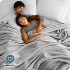 Bare Home Fleece Blanket - Giant Size - Ultra-Soft Lightweight for Bed, Sofa, and Couch - Luxury Microplush - Cozy Warm Blanket (Giant, Light Grey)