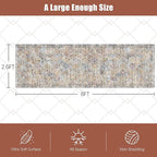 2'6'' x 8' Washable Area Rug - Low Pile Soft Vintage Indoor Rug for Living, Dining or Bedroom - Lightweight Carpet with Non-Slip Backing - Foldable for Easy Placement, Multi