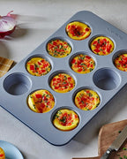 Caraway Non-Stick Ceramic 12-Cup Muffin Pan - Naturally Slick Ceramic Coating - Non-Toxic PTFE & PFOA Free - Perfect for Cupcakes, Muffins, and More - Sage