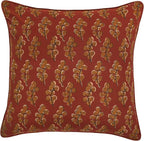 Ridhi Hand Block Print 20x20 Red Decorative Outdoor Couch Throw Canvas Pillow Cover Set of 2 Washable Modern Vintage Boho Chic Spring Home Decor GIFS Cover