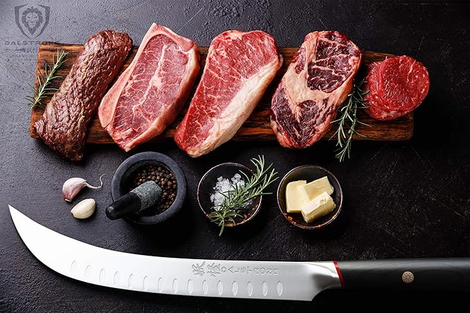 Dalstrong Butcher Knife - 10 inch - Phantom Series - Japanese High-Carbon AUS8 Steel - Pakkawood Handle - Breaking Knife - Heavy Duty Kitchen Knife BBQ - Sheath Included