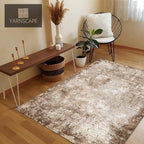 9' x 12' Washable Area Rug - Low Pile Soft Vintage Indoor Rug for Living, Dining or Bedroom - Lightweight Carpet with Non-Slip Backing - Foldable for Easy Placement, Brown