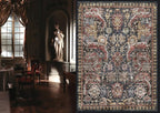 RUGSURE Washable Area Rugs - Perfect for Living Room, Bedroom, Kids Room, Nursery - Stain & Water Resistant Non-Slip, Pet & Child Friendly, Vintage Tribal Area Rugs (Rust, 8' x 10')