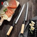 MITSUMOTO SAKARI 10 Inch Sashimi Knife, Single-Bevel Japanese Knife with Tungsten Alloy Steel, for Professional Sushi Cutting & Fish Filleting