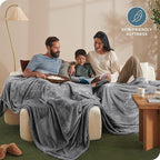 Bare Home Fleece Blanket - Giant Size - Ultra-Soft Lightweight for Bed, Sofa, and Couch - Luxury Microplush - Cozy Warm Blanket (Giant, Grey)